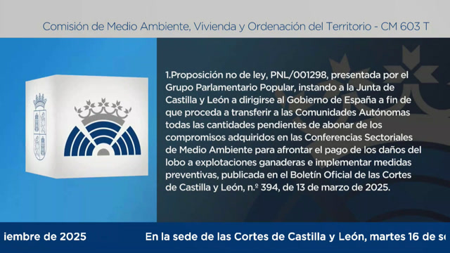 poster Comisión de Medio Ambiente, Vivienda y Ordenación del Territorio - CM 603 T