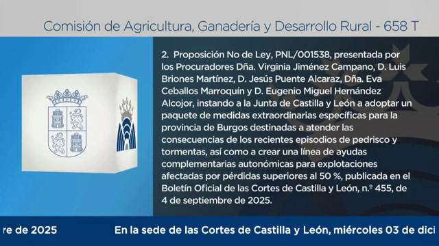 poster Comisión de Agricultura, Ganadería y Desarrollo Rural - CM 658 T