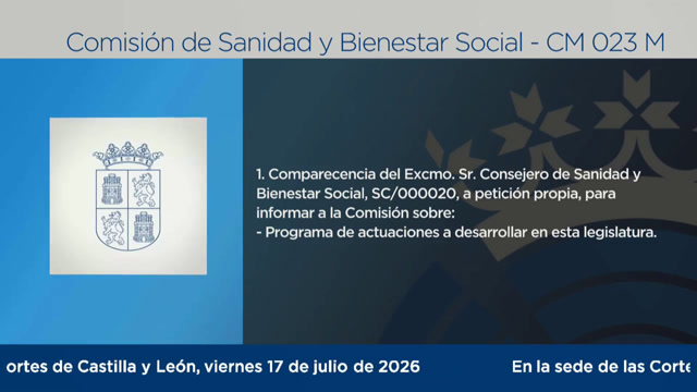 poster Comisión de Sanidad y Bienestar Social - 023M