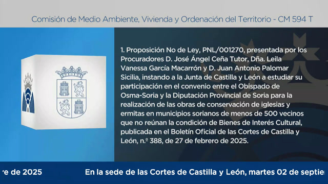 poster Comisión de Medio Ambiente, Vivienda y Ordenación del Territorio - CM 594 T