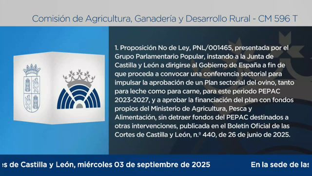 poster Comisión de Agricultura, Ganadería y Desarrollo Rural - CM 596 T