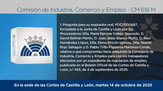 poster Comisión de Industria, Comercio y Empleo - 618 M