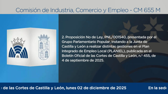 poster Comisión de Industria, Comercio y Empleo - 655 M