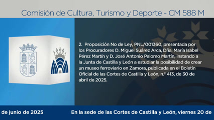 Comisión de Cultura, Turismo y Deporte - 588 M